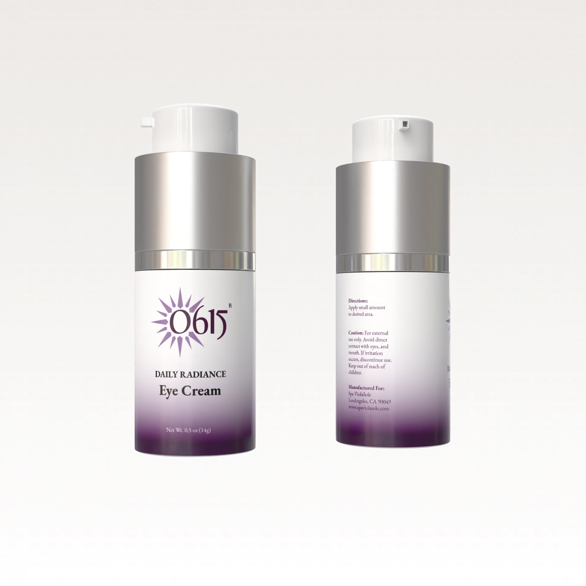Two skincare bottles with a visible brand logo on a white background